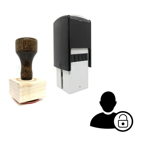 "Lock User" rubber stamp with 3 sample imprints of the image