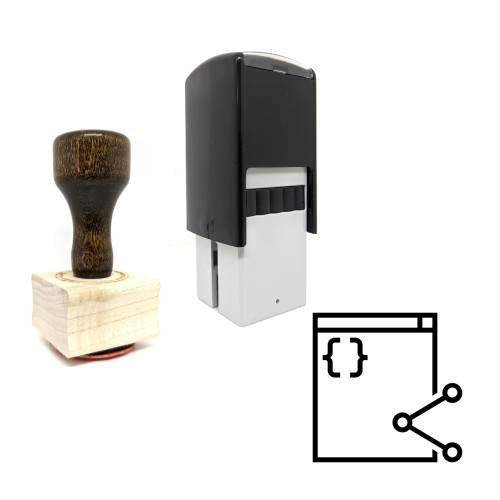 "Open Source" rubber stamp with 3 sample imprints of the image