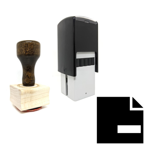 "Delete File" rubber stamp with 3 sample imprints of the image