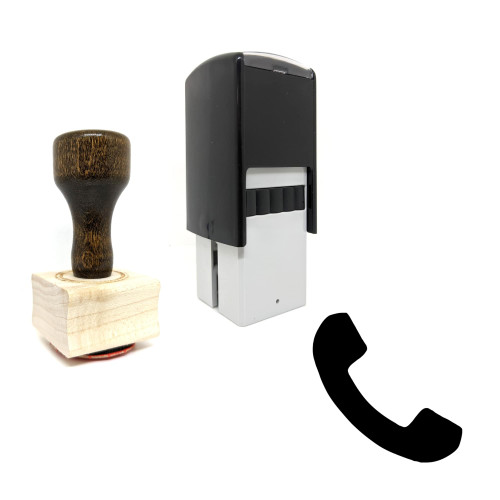 "Call" rubber stamp with 3 sample imprints of the image