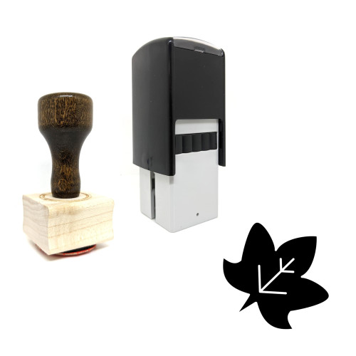 "Maple" rubber stamp with 3 sample imprints of the image