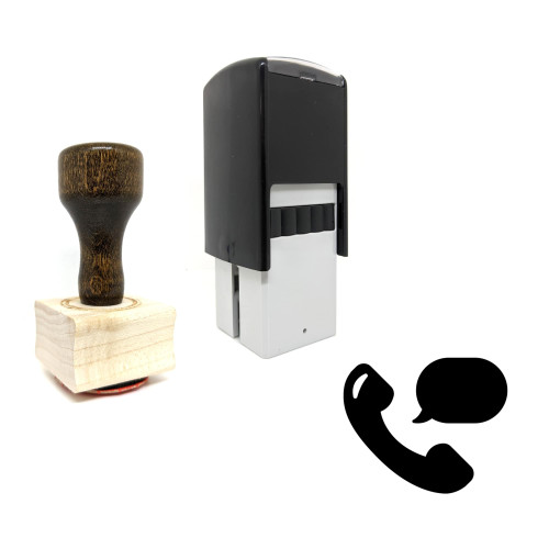 "Call" rubber stamp with 3 sample imprints of the image