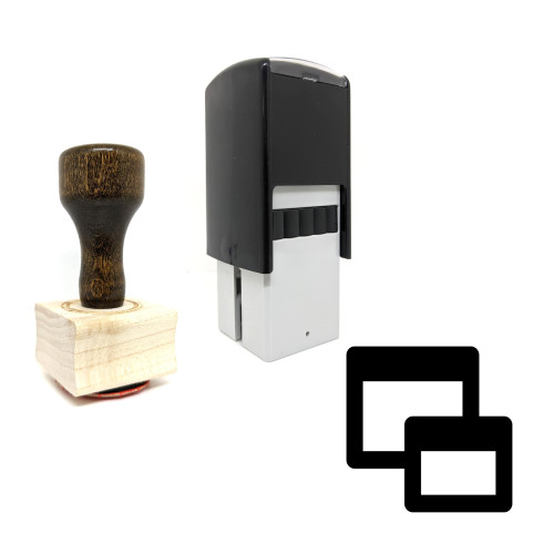 "Landing Pages" rubber stamp with 3 sample imprints of the image