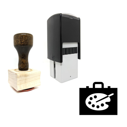 "Artist Toolbox" rubber stamp with 3 sample imprints of the image