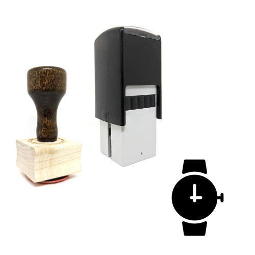 "Wrist Watch" rubber stamp with 3 sample imprints of the image