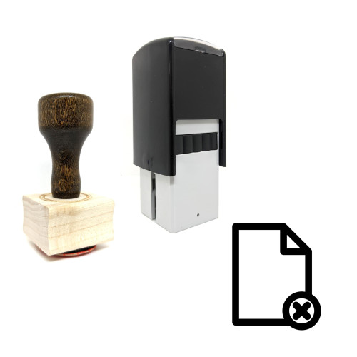 "File Remove" rubber stamp with 3 sample imprints of the image