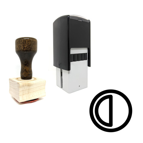 "Adjust" rubber stamp with 3 sample imprints of the image