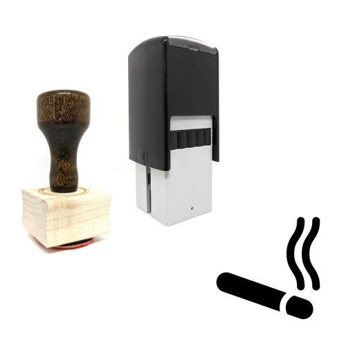 "Smoking" rubber stamp with 3 sample imprints of the image