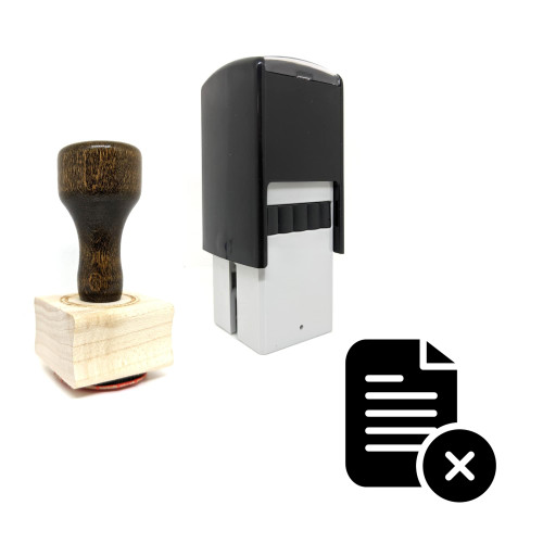 "Delete Document" rubber stamp with 3 sample imprints of the image