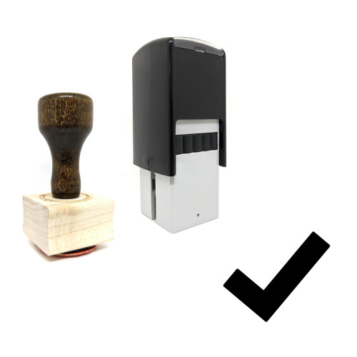 "Check Mark" rubber stamp with 3 sample imprints of the image