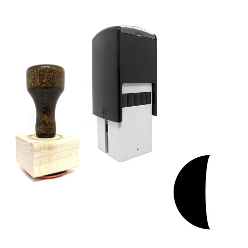 "Moon" rubber stamp with 3 sample imprints of the image