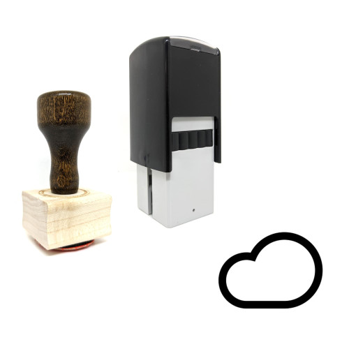 "Cloud" rubber stamp with 3 sample imprints of the image