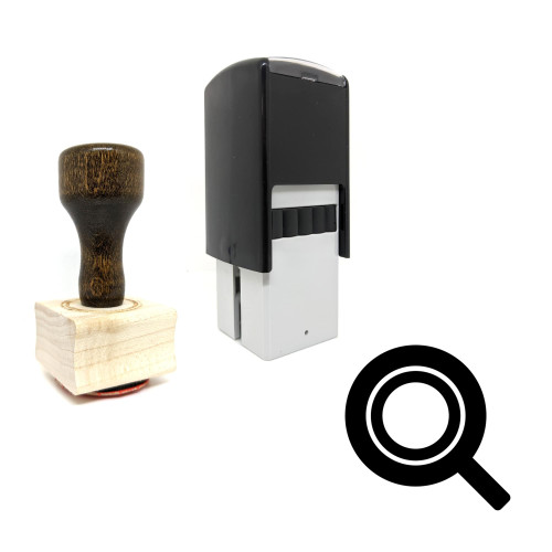 "Magnifying Glass" rubber stamp with 3 sample imprints of the image