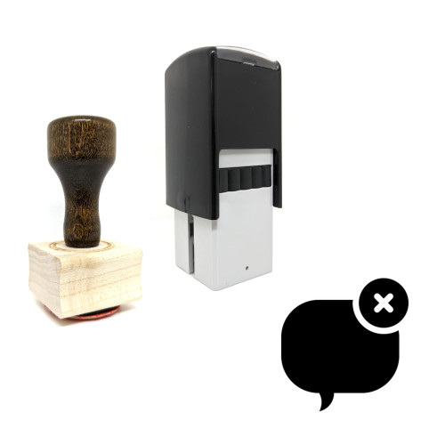 "Delete Conversation" rubber stamp with 3 sample imprints of the image