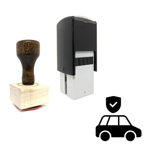 "Car Security" rubber stamp with 3 sample imprints of the image