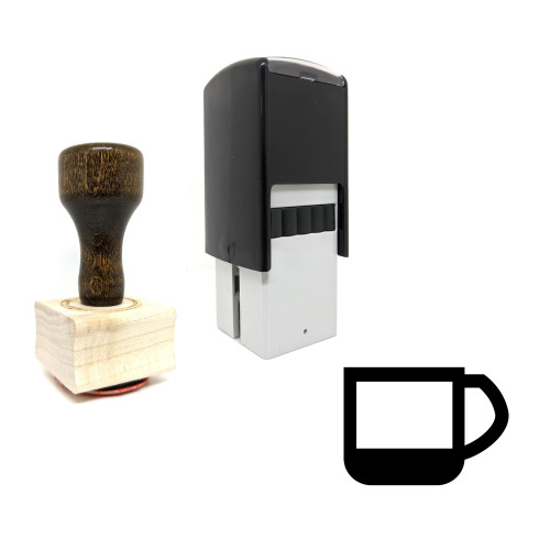 "Quarter Cup" rubber stamp with 3 sample imprints of the image