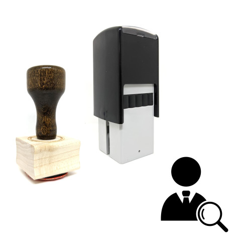 "Job Search" rubber stamp with 3 sample imprints of the image