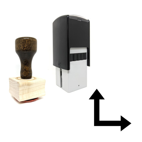 "Directions" rubber stamp with 3 sample imprints of the image