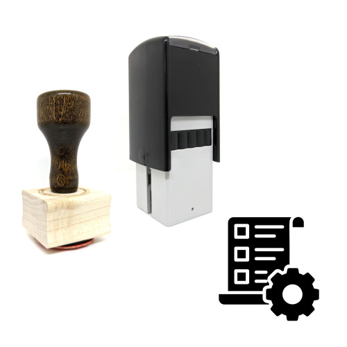 "Order Management" rubber stamp with 3 sample imprints of the image