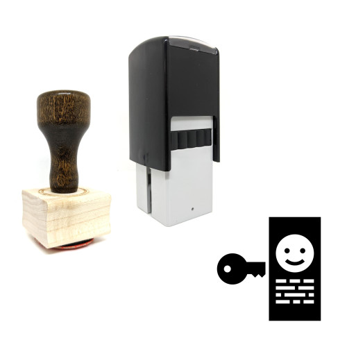 "Data Encryption" rubber stamp with 3 sample imprints of the image