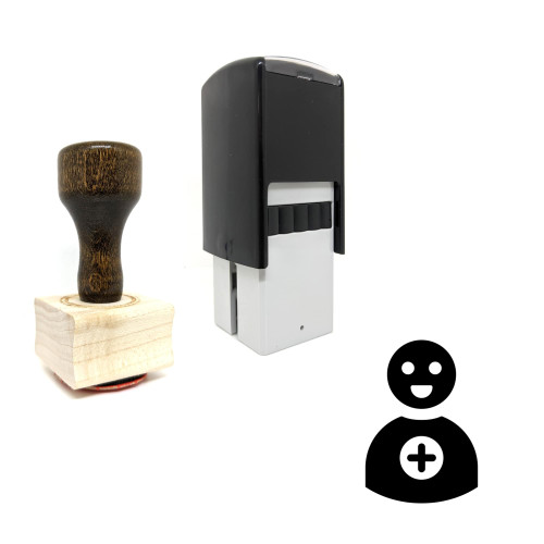 "Add User" rubber stamp with 3 sample imprints of the image