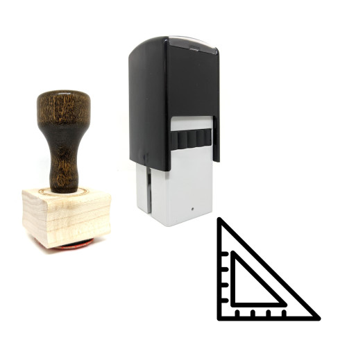 "Scale Ruler" rubber stamp with 3 sample imprints of the image