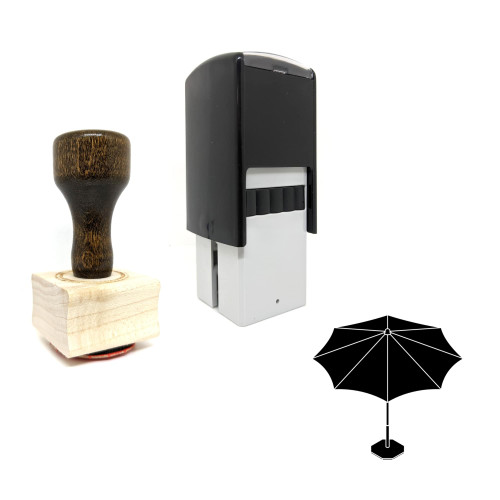 "Parasol" rubber stamp with 3 sample imprints of the image