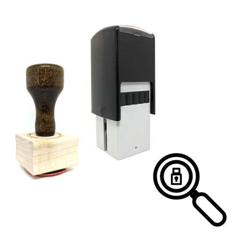 "Secure Finder" rubber stamp with 3 sample imprints of the image