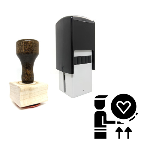 "Empathy" rubber stamp with 3 sample imprints of the image