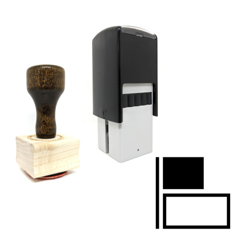 "Align" rubber stamp with 3 sample imprints of the image