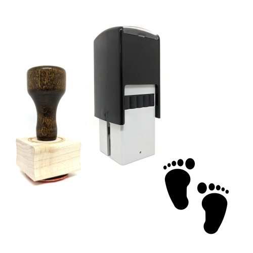 "Steps" rubber stamp with 3 sample imprints of the image