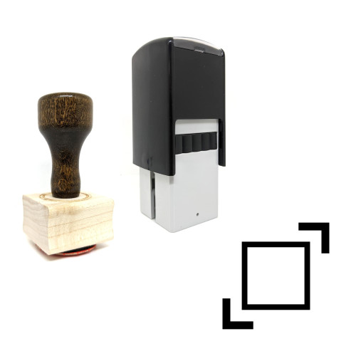 "Resize" rubber stamp with 3 sample imprints of the image