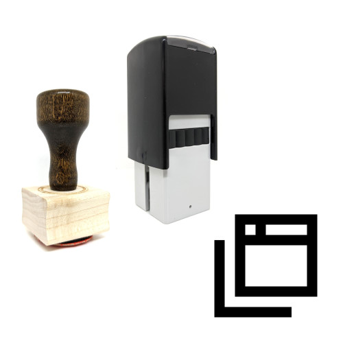 "Landing Pages" rubber stamp with 3 sample imprints of the image