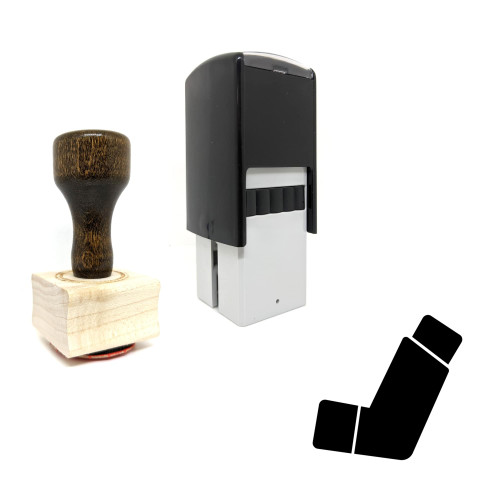 "Inhaler" rubber stamp with 3 sample imprints of the image