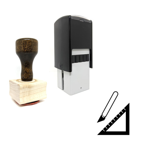 "Design" rubber stamp with 3 sample imprints of the image