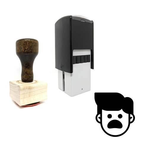 "Stunning" rubber stamp with 3 sample imprints of the image