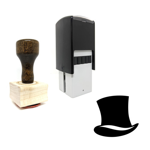 "Top Hat" rubber stamp with 3 sample imprints of the image