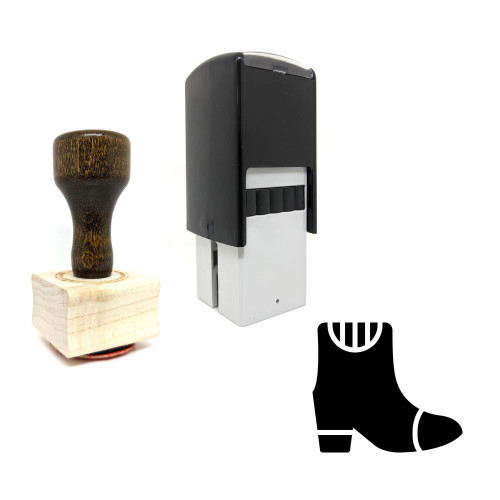 "Boots" rubber stamp with 3 sample imprints of the image