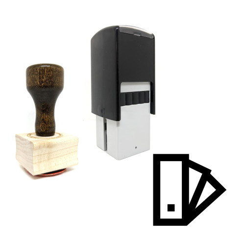 "Design" rubber stamp with 3 sample imprints of the image
