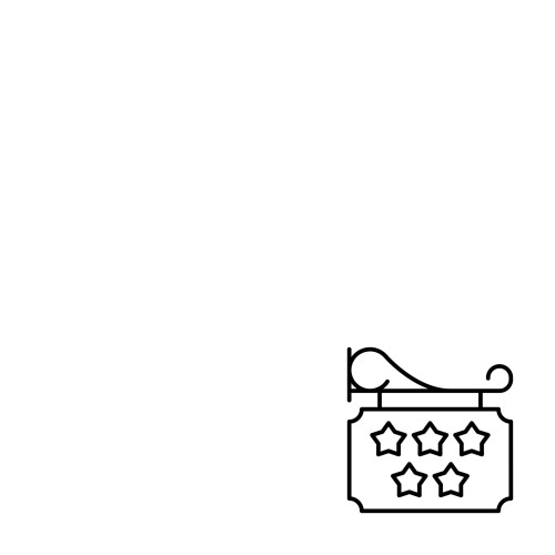"Hotel" rubber stamp with 3 sample imprints of the image