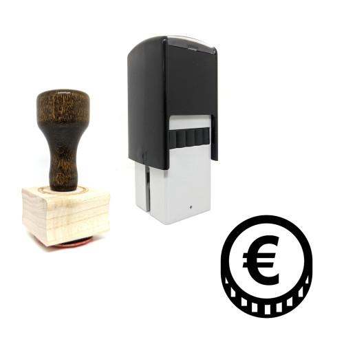 "Euro Coin" rubber stamp with 3 sample imprints of the image