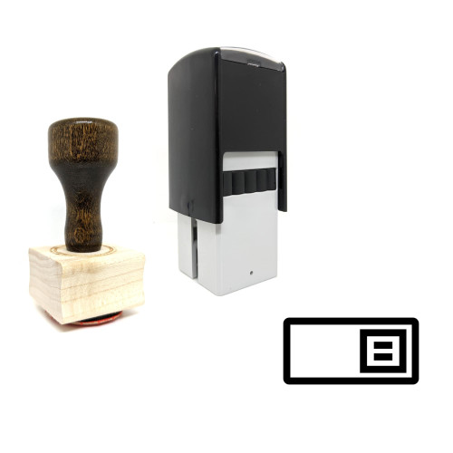 "Toggle" rubber stamp with 3 sample imprints of the image