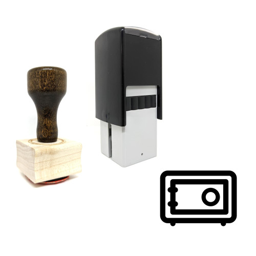"Safe" rubber stamp with 3 sample imprints of the image