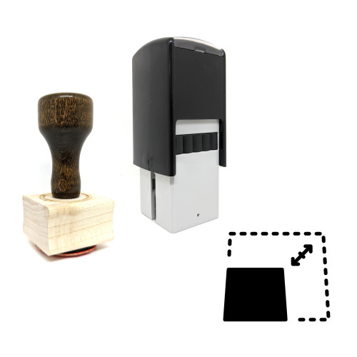 "Scale Tool" rubber stamp with 3 sample imprints of the image