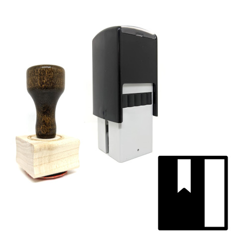 "Bookmark" rubber stamp with 3 sample imprints of the image "Bookmark" rubber stamp with 3 sample imprints of the image
