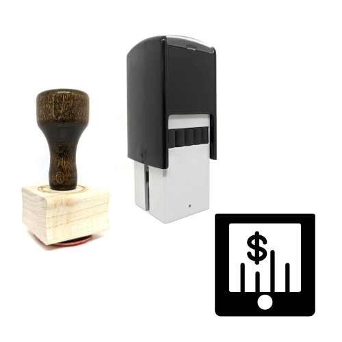 "Invoice" rubber stamp with 3 sample imprints of the image