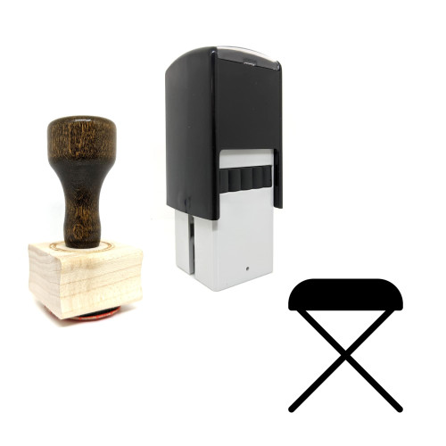 "Stool" rubber stamp with 3 sample imprints of the image