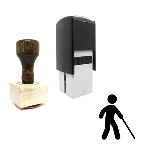"Blind" rubber stamp with 3 sample imprints of the image
