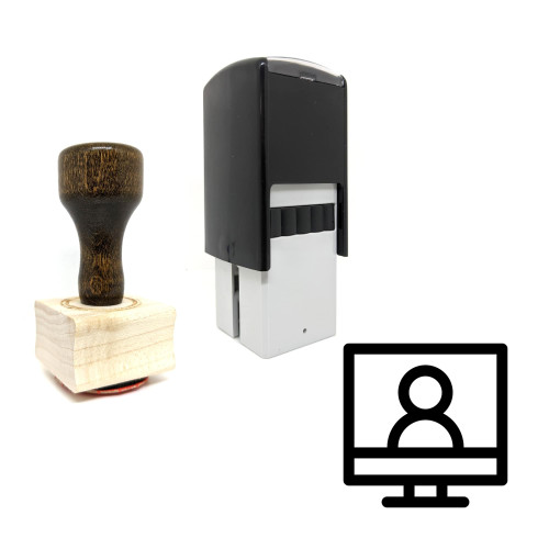 "Online Course" rubber stamp with 3 sample imprints of the image