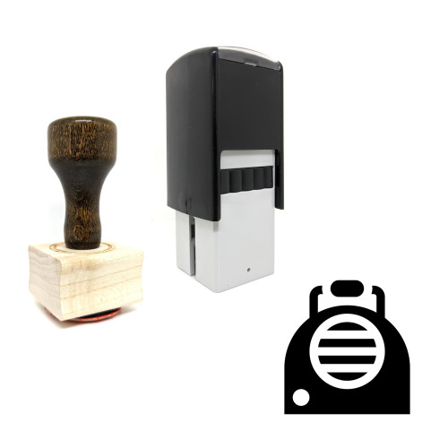 "Desk Fan" rubber stamp with 3 sample imprints of the image